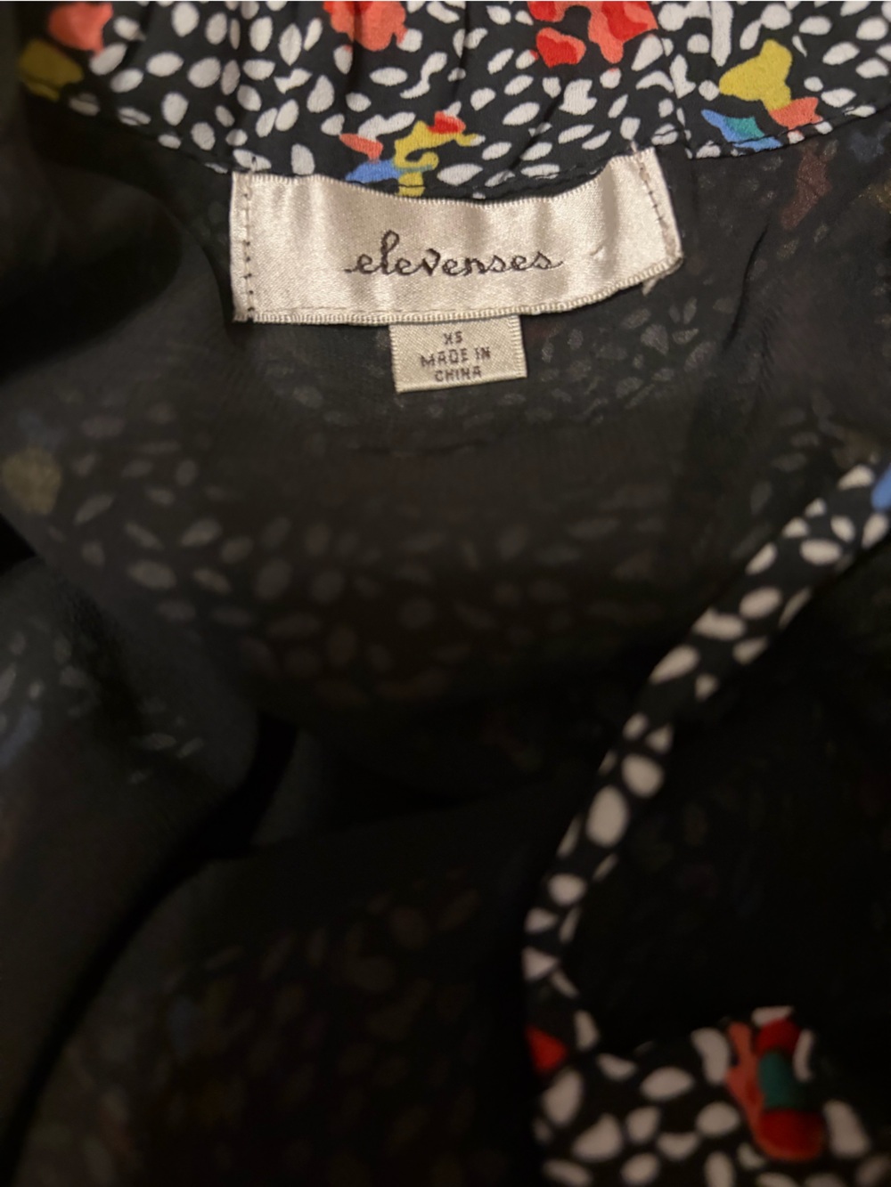 Elevenses Anthropologie Peonia Flora Speckled Pocketed Jumpsuit XS Like New - Picture 4 of 5
